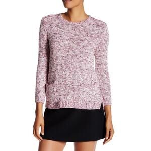 NWT: Rebecca Taylor Sweater Women’s L Pink Sparkle Tweedy Yarn Mix (C521)‎